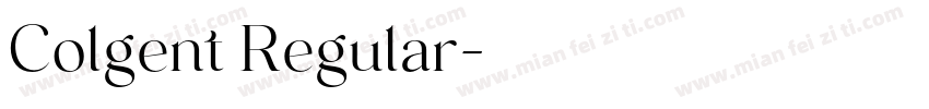 Colgent Regular字体转换